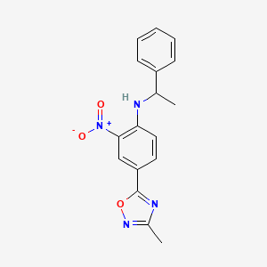 4-(3-methyl-1,2,4-oxadiazol-5-yl)-2-nitro-N-(1-phenylethyl)aniline