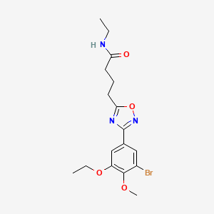 molecular formula C17H22BrN3O4 B7702850 4-(3-(3-bromo-5-ethoxy-4-methoxyphenyl)-1,2,4-oxadiazol-5-yl)-N-ethylbutanamide 