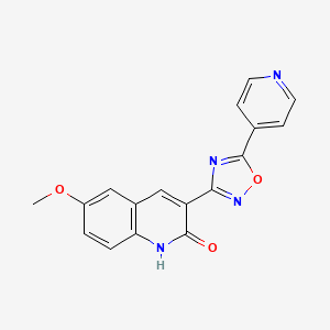 6-methoxy-3-(5-(pyridin-4-yl)-1,2,4-oxadiazol-3-yl)quinolin-2-ol