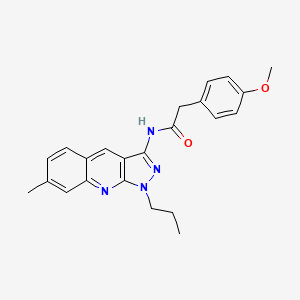 2-(4-methoxyphenyl)-N-(7-methyl-1-propyl-1H-pyrazolo[3,4-b]quinolin-3-yl)acetamide