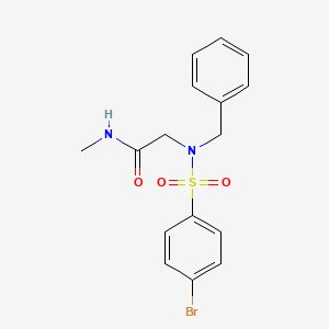 molecular formula C16H17BrN2O3S B7702883 2-(N-benzyl4-bromobenzenesulfonamido)-N-(butan-2-yl)acetamide 