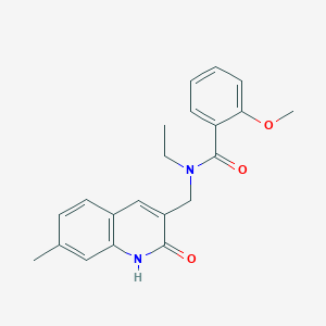 N-ethyl-N-((2-hydroxy-7-methylquinolin-3-yl)methyl)-2-methoxybenzamide