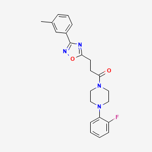 1-(4-(2-fluorophenyl)piperazin-1-yl)-3-(3-(m-tolyl)-1,2,4-oxadiazol-5-yl)propan-1-one