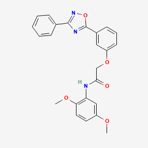 molecular formula C24H21N3O5 B7702930 N-(2,5-dimethoxyphenyl)-2-(3-(3-phenyl-1,2,4-oxadiazol-5-yl)phenoxy)acetamide 