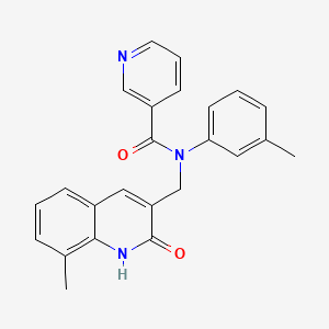 N-((2-hydroxy-8-methylquinolin-3-yl)methyl)-N-(m-tolyl)nicotinamide