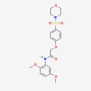 molecular formula C20H24N2O7S B7702954 N-(2,5-dimethoxyphenyl)-2-(4-(morpholinosulfonyl)phenoxy)acetamide 