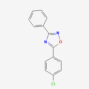 molecular formula C14H9ClN2O B7702976 5-(4-氯苯基)-3-苯基-1,2,4-恶二唑 