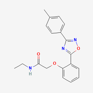 N-ethyl-2-(2-(3-(p-tolyl)-1,2,4-oxadiazol-5-yl)phenoxy)acetamide