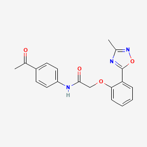 N-(4-acetylphenyl)-2-(2-(3-methyl-1,2,4-oxadiazol-5-yl)phenoxy)acetamide