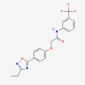 2-(4-(3-ethyl-1,2,4-oxadiazol-5-yl)phenoxy)-N-(3-(trifluoromethyl)phenyl)acetamide