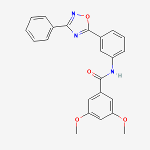 3,5-dimethoxy-N-(3-(3-phenyl-1,2,4-oxadiazol-5-yl)phenyl)benzamide