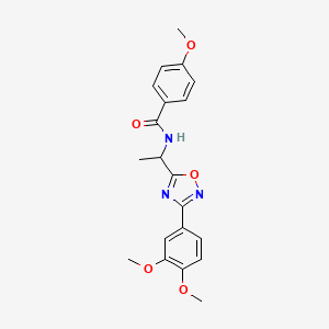 N-(1-(3-(3,4-dimethoxyphenyl)-1,2,4-oxadiazol-5-yl)ethyl)-4-methoxybenzamide