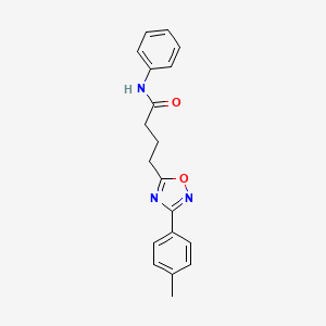 molecular formula C19H19N3O2 B7703074 N-phenyl-4-(3-(p-tolyl)-1,2,4-oxadiazol-5-yl)butanamide 