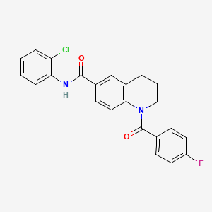 N-(2-chlorophenyl)-1-(4-fluorobenzoyl)-1,2,3,4-tetrahydroquinoline-6-carboxamide