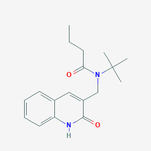 N-(tert-butyl)-N-((2-hydroxyquinolin-3-yl)methyl)butyramide