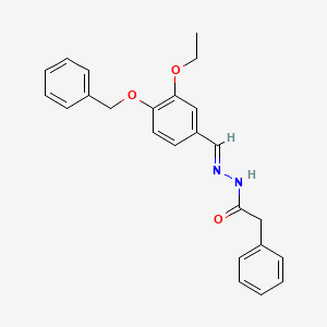 N-(2-chlorophenyl)-2-{4-[(Z)-{[(3,5-dimethoxyphenyl)formamido]imino}methyl]phenoxy}acetamide