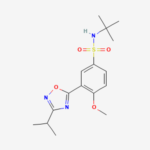 N-(tert-butyl)-3-(3-isopropyl-1,2,4-oxadiazol-5-yl)-4-methoxybenzenesulfonamide