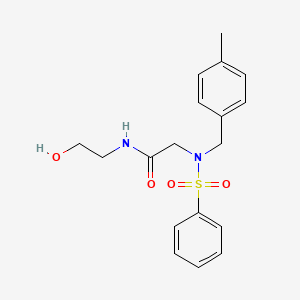 2-{N-[(4-methylphenyl)methyl]benzenesulfonamido}-N-[(pyridin-2-yl)methyl]acetamide