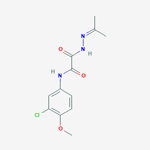 molecular formula C12H14ClN3O3 B7703165 N'-(3-chloro-4-methoxyphenyl)-N-(2-hydroxyethyl)ethanediamide 