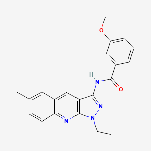 N-(1-ethyl-6-methyl-1H-pyrazolo[3,4-b]quinolin-3-yl)-3-methoxybenzamide