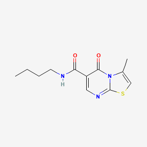 molecular formula C12H15N3O2S B7703193 N-(4-butylphenyl)-3-methyl-5-oxo-5H-[1,3]thiazolo[3,2-a]pyrimidine-6-carboxamide 