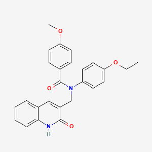 molecular formula C26H24N2O4 B7703220 N-(4-ethoxyphenyl)-N-((2-hydroxyquinolin-3-yl)methyl)-4-methoxybenzamide 