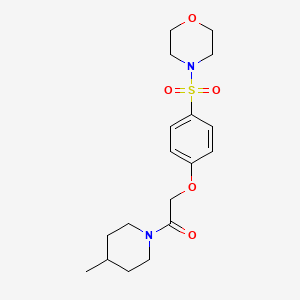 1-(4-methylpiperidin-1-yl)-2-(4-(morpholinosulfonyl)phenoxy)ethanone