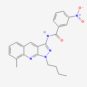 N-(1-butyl-8-methyl-1H-pyrazolo[3,4-b]quinolin-3-yl)-3-nitrobenzamide