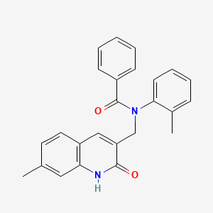 N-((2-hydroxy-7-methylquinolin-3-yl)methyl)-N-(o-tolyl)benzamide