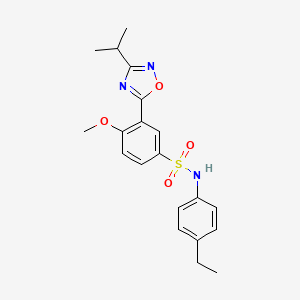 N-(4-ethylphenyl)-3-(3-isopropyl-1,2,4-oxadiazol-5-yl)-4-methoxybenzenesulfonamide