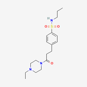 4-(3-(4-ethylpiperazin-1-yl)-3-oxopropyl)-N-propylbenzenesulfonamide