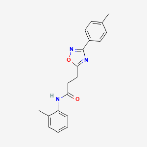 molecular formula C19H19N3O2 B7703305 N-(o-tolyl)-3-(3-(p-tolyl)-1,2,4-oxadiazol-5-yl)propanamide 