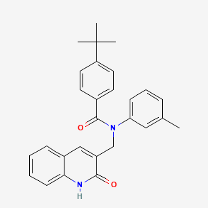 molecular formula C28H28N2O2 B7703330 4-(tert-butyl)-N-((2-hydroxyquinolin-3-yl)methyl)-N-(m-tolyl)benzamide 