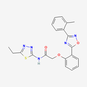 N-(5-ethyl-1,3,4-thiadiazol-2-yl)-2-(2-(3-(o-tolyl)-1,2,4-oxadiazol-5-yl)phenoxy)acetamide