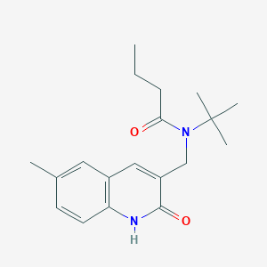 N-(tert-butyl)-N-((2-hydroxy-6-methylquinolin-3-yl)methyl)butyramide