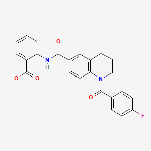 methyl 2-(1-(4-fluorobenzoyl)-1,2,3,4-tetrahydroquinoline-6-carboxamido)benzoate