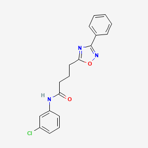 N-(3-chlorophenyl)-4-(3-phenyl-1,2,4-oxadiazol-5-yl)butanamide