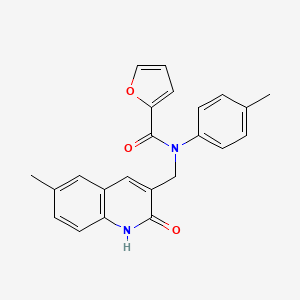 N-((2-hydroxy-6-methylquinolin-3-yl)methyl)-N-(p-tolyl)furan-2-carboxamide