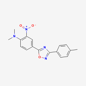 N,N-dimethyl-2-nitro-4-(3-(p-tolyl)-1,2,4-oxadiazol-5-yl)aniline