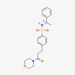 4-(3-morpholino-3-oxopropyl)-N-(1-phenylethyl)benzenesulfonamide