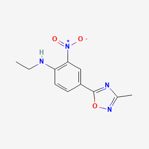 N-ethyl-4-(3-methyl-1,2,4-oxadiazol-5-yl)-2-nitroaniline