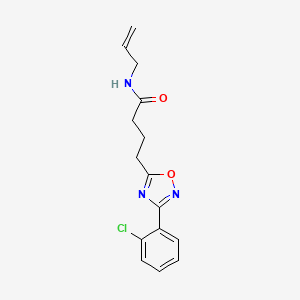 molecular formula C15H16ClN3O2 B7703523 N-allyl-4-(3-(2-chlorophenyl)-1,2,4-oxadiazol-5-yl)butanamide 