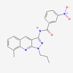 N-(8-methyl-1-propyl-1H-pyrazolo[3,4-b]quinolin-3-yl)-3-nitrobenzamide