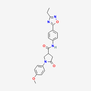 N-(4-(3-ethyl-1,2,4-oxadiazol-5-yl)phenyl)-1-(4-methoxyphenyl)-5-oxopyrrolidine-3-carboxamide