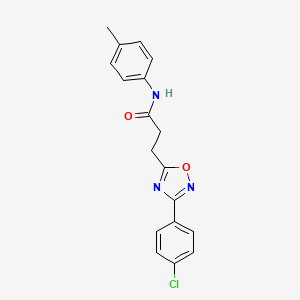 3-(3-(4-chlorophenyl)-1,2,4-oxadiazol-5-yl)-N-(p-tolyl)propanamide