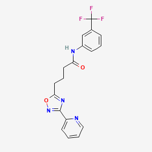 4-(3-(pyridin-2-yl)-1,2,4-oxadiazol-5-yl)-N-(3-(trifluoromethyl)phenyl)butanamide