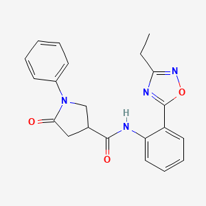 N-(2-(3-ethyl-1,2,4-oxadiazol-5-yl)phenyl)-5-oxo-1-phenylpyrrolidine-3-carboxamide