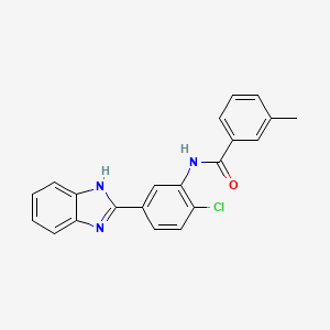 molecular formula C21H16ClN3O B7703604 N-(5-(1H-Benzo[d]imidazol-2-yl)-2-chlorophenyl)-3-methylbenzamide CAS No. 900757-66-6