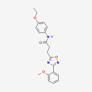 molecular formula C20H21N3O4 B7703610 N-(4-ethoxyphenyl)-3-(3-(2-methoxyphenyl)-1,2,4-oxadiazol-5-yl)propanamide 