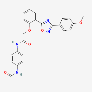 N-(4-acetamidophenyl)-2-(2-(3-(4-methoxyphenyl)-1,2,4-oxadiazol-5-yl)phenoxy)acetamide